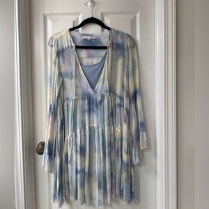 Repelled Tie-Dye Long Sleeve Dress XS